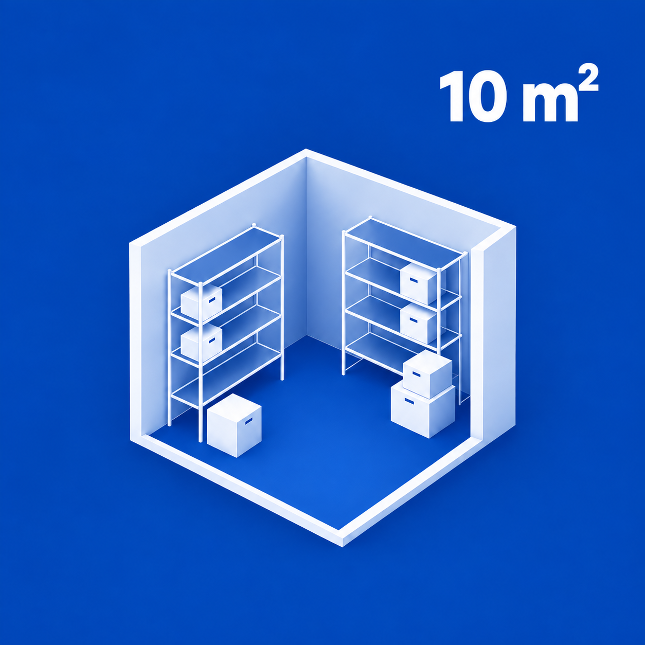 Hahmotuskuva 10 m² varastotilasta